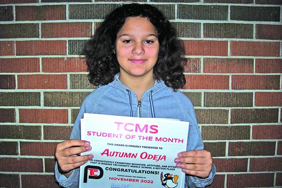 Autumn Odeja, sixth grade, puts forth her best effort to learn as much as she can while in class according to Crystal Frank. Autumn’s quick to learn her music and is willing to help whenever asked. Frank said she is kind to others and often shares ideas during class.