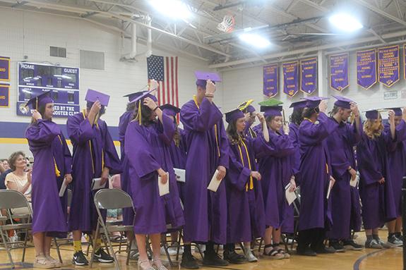 The Wild Rose Class of 2023 turned their tassels to signify they were officially graduated.