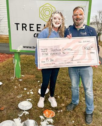 Victor Magnus extended the Pi Day challenge to Brigette Henschel to help raise $500 for TreeHouse Central WI.