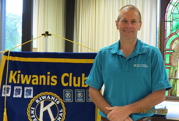 Mark LaMore represented Adams Columbia Electric Coop for the Wautoma Kiwanis morning meeting on Sept. 10.