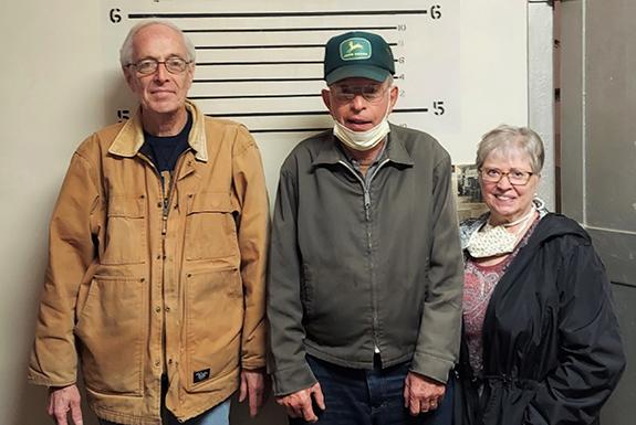 Museum members Tom Goetz, Jerry Cummings, and Linda Cummings were in attendance at the paranormal investigation.