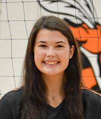 Four year varsity player and two year captain Hattie Bray is an exceptional volleyball player who has been recognized for the second year in a row with First Team All-Conference honors, as well as earning the SCC Player of the Year Award.