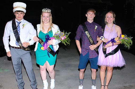 Westfield’s 2021 Homecoming Court included King Jonathan Marotz, Queen Braylee Wolff, Hunter Goodwin, and Trista Drew.