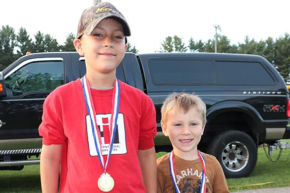 Eli and Hayes Buchholz were able to take home awards after participating in the pedal pull at Dairylicious Days in downtown Westfield.