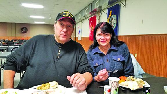 Randy and Debbie Maderich were considering joining the Lions Club while attending the day after Thanksgiving dinner. Hancock Lions Club Member Kevin Flyte said the club has been offering the after Thanksgiving dinner for nearly 30 years to local residents. The Hancock Lions Club planned on preparing 50 traditional style dinners and dessert.