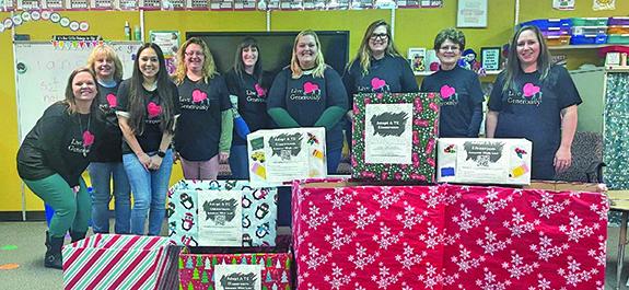 Tri-County PRA and Thrivent have joined forces to host “Adopt a TC Classroom” event to help collect classroom donations. Pictured are Brittany Lau, Trina Wilson, Sandra Villarreal, Dawn Kemnetz, Kelly Detlor, Kendra Holland, Candice Baker, Cindy Johnson, and Melissa Timm.