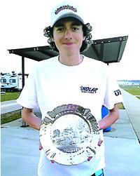 RJ Gropp is pictured with the Wis. Singles Championship trophy.