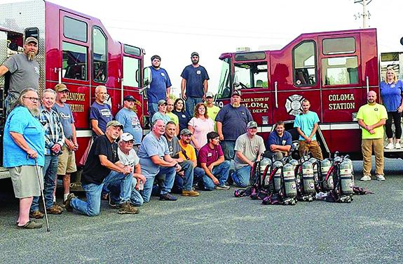 Hancock/Coloma Fire Department present new equipment from FEMA Grant