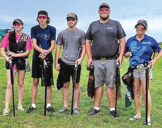 Five Wisconsin Trapshooting team members from their championship in July. Brianna Thompson of Campbellsport, RJ Gropp from Berlin, Cody Barwick from Mosinee, Tyler Buchanan of Platteville, and Sandra Jo Jack from Altoona.