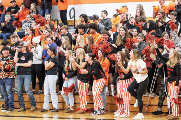 The Wautoma Student Section was loud with excitement while cheering on the Hornets to a conference victory. 