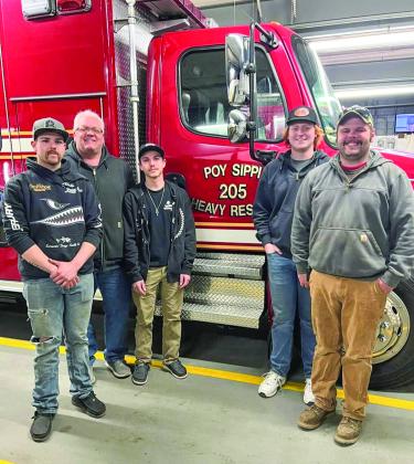 The Poy Sippi Fire Department recently welcomed new firefighters: Lane Nett, Jerry Lamb, Eli Nett, Connor Petit and Zach Brooks. They all passed their test on March 21 and they look forward to serving the community. 