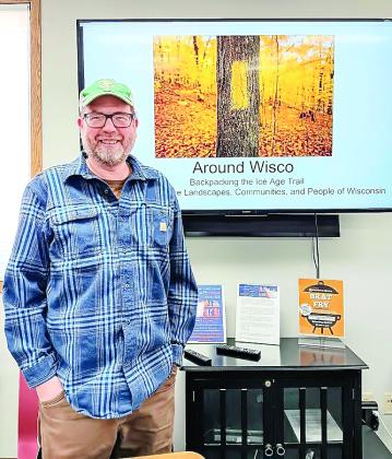 Photojournalist Cameron Gillie spoke about his photojournalism book from his recent backpacking hike of the WI Ice Age Trail.